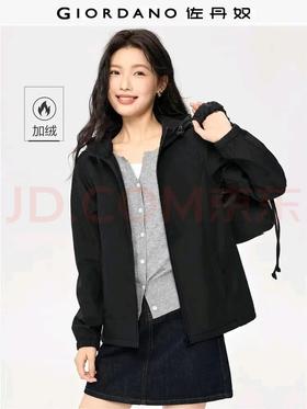 佐丹奴女装复合摇粒绒户外运动休闲连帽夹克13372726
