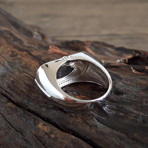 【天然正品】A货翡翠AU750收藏级白金豪镶钻镶天然细腻冰种满绿马鞍形翡翠宽版戒指23.8*10.3MM(皆取最大值)戒圈：25号 171225NJS36 商品图5