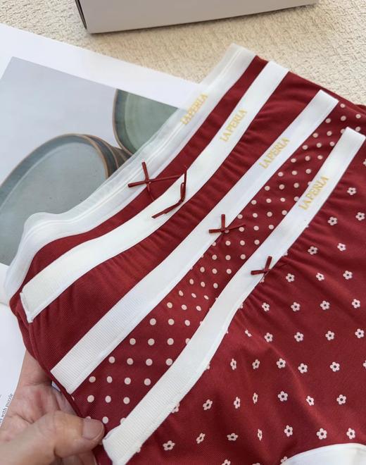D122616秋冬新款红色系一盒四条装女士高品质内裤 商品图12