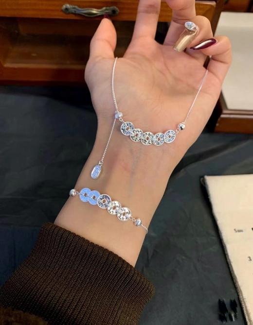 优选丨【新年双节特惠：GIRATI999银项链】S990葫芦吊坠项链/990新中式福禄时来运转葫芦吊坠 项链/五帝币项链一物一证 带礼盒 商品图9