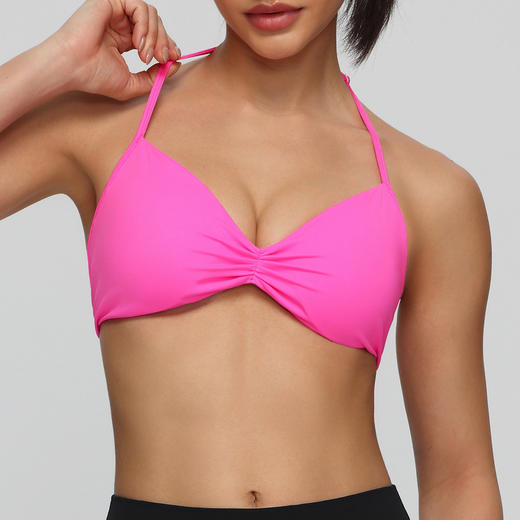 跃牌【欲动春风】系列 锦纶健身内衣性感细带挂脖运动文胸裸感速干瑜伽背心BB101 商品图3