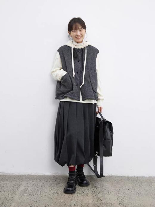 步履不停/5D14070C/羊毛填充保暖轻盈百搭休闲肌理棉马甲 商品图3