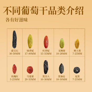 楼兰蜜语大颗绿香妃葡萄干280g/罐  香妃葡萄干系列 零食 蜜饯果干 葡萄  /休闲食品 /蜜饯果干 /葡萄干 商品图7