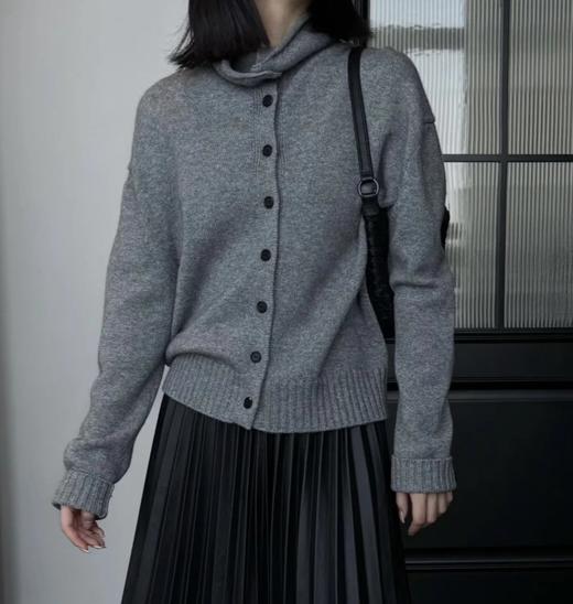 预售 年度重磅  lp同源意大利fn纱线  意大利顶奢羊绒！ 立领两穿羊绒针织开衫 商品图1