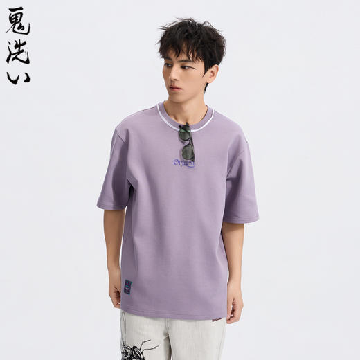 ONIARAI/鬼洗26春季新品黑标石器时代自然蜕蝶渐纹常规T恤A840026 商品图1