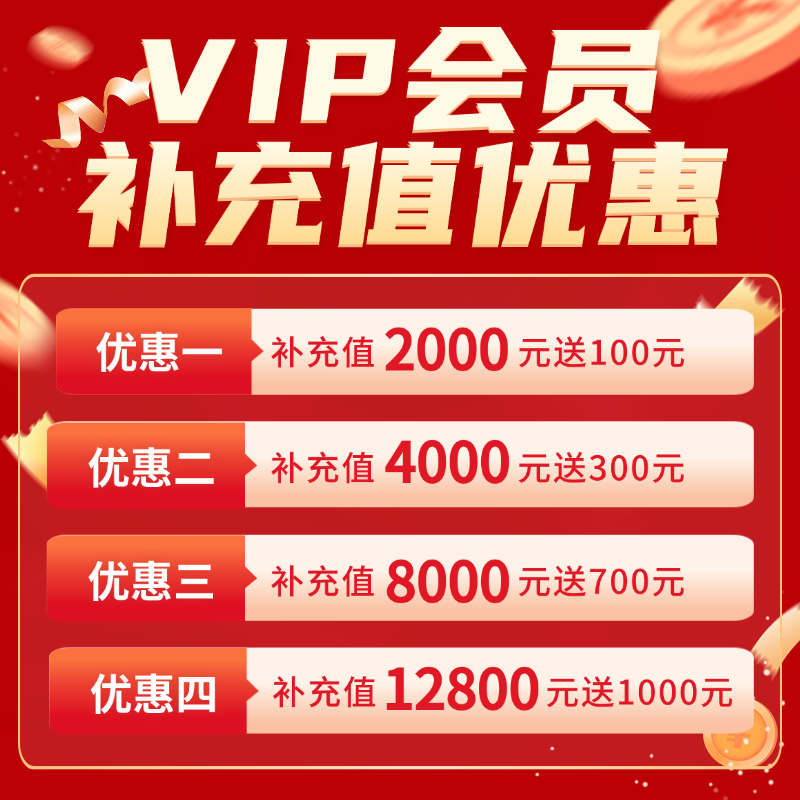 【年终狂欢】VIP会员补充值优惠