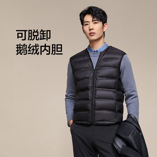 【绵羊皮/可拆卸内胆】柒牌真皮皮衣男士秋冬新款商务休闲外套129J70270 商品图2