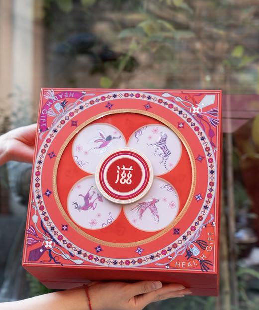 音乐盒五拼礼盒高档滋补养生送礼佳品西洋参鹿茸黄芪红参 商品图0