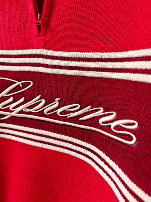 D122603条纹logo草写刺绣字母半拉链毛衣男女同款 商品图14