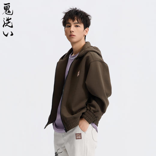 ONIARAI/鬼洗26春季黑标石器时代甲蟲拼接连帽卫衣外套男 A340020 商品图2