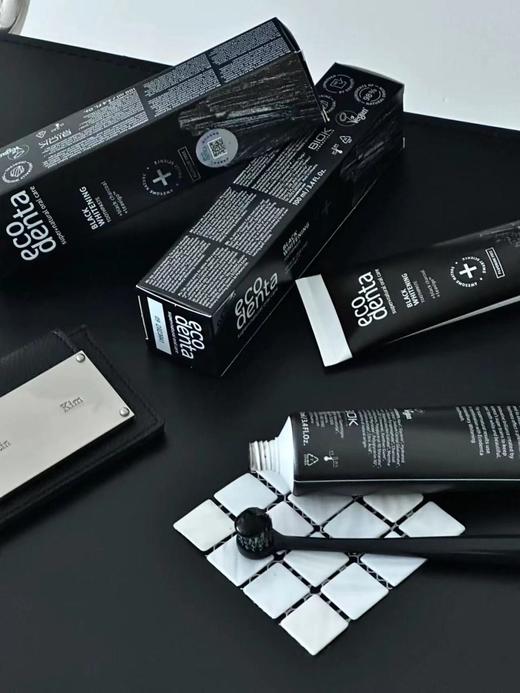 ecodenta牙膏黑炭去黄去渍美白清洁护牙龈防蛀清新牙齿美白进口效期26年3月 商品图4