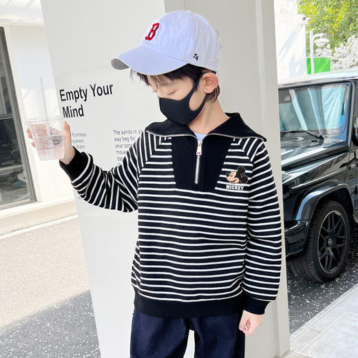 【Disney迪士尼】A79春秋男童长袖卫衣春款polo衫新款儿童上衣春季 商品图0