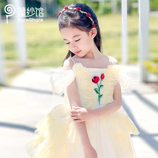 【非质量问题不退换】pureshare蓬纱馆 深圳时装周同款 玫瑰之约高定礼服裙 商品图9