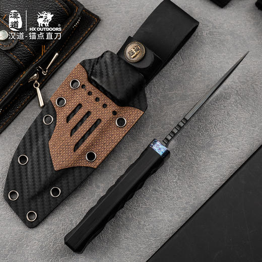 汉道锚点Vanax钢高硬度户外刀露营手把肉小刀荒野求生直刀野外生存刀 商品图3