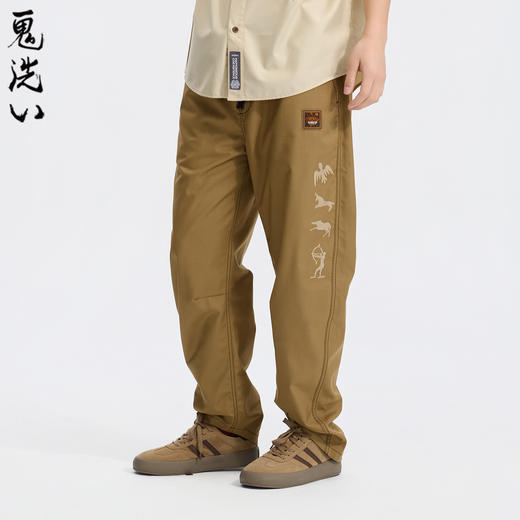 ONIARAI/鬼洗26春季新品黑标石器时代岩画图腾休闲裤男士 26A3402 商品图1