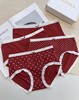 D122616秋冬新款红色系一盒四条装女士高品质内裤 商品缩略图10