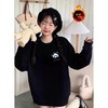 D122639熊猫拼图抓绒保暖圆领卫衣男女同款 商品缩略图0