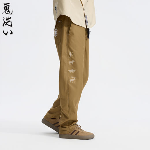 ONIARAI/鬼洗26春季新品黑标石器时代岩画图腾休闲裤男士 26A3402 商品图2