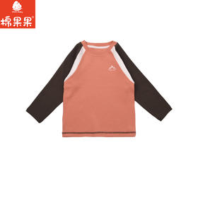 棉果果春季新品男童空气棉插肩打底衫圆领套头T恤M112140226159