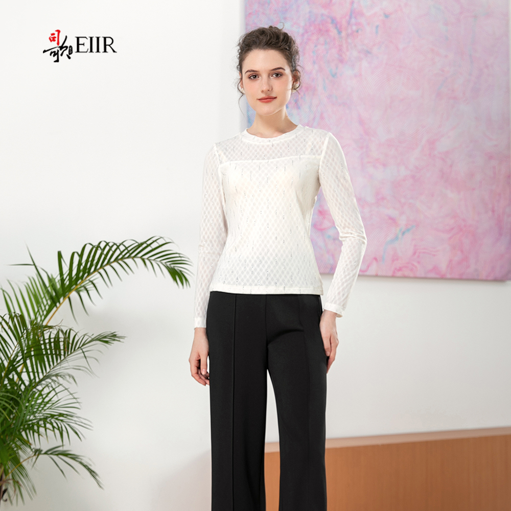 司歌弹力亮丝打底上衣套头长袖女春秋T901145X