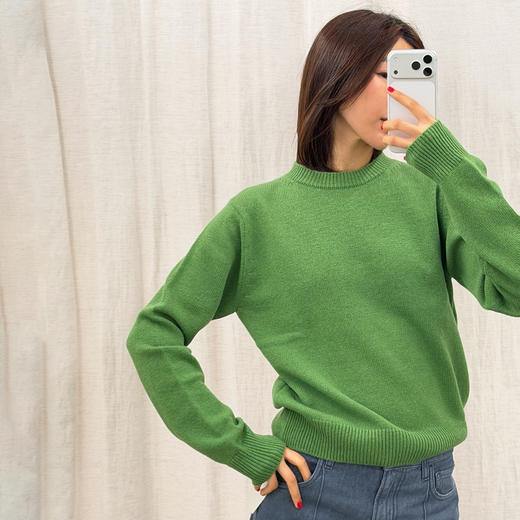 ROMI STUDIO“轻奢简约”羊绒羊毛混纺圆领套头毛衣 RWDWST1705 商品图0