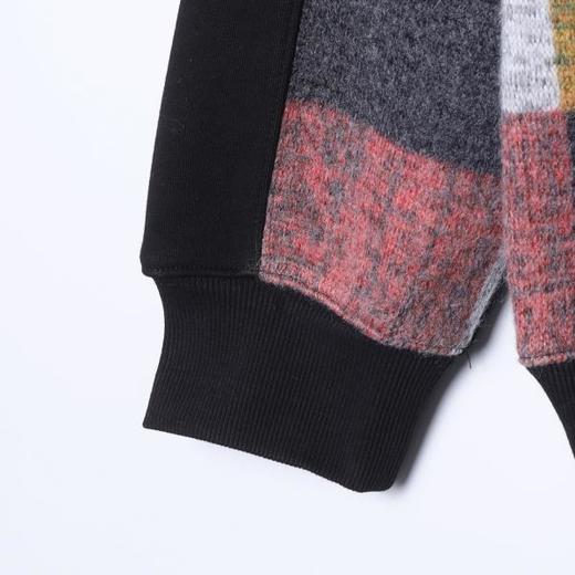 WY1551SDSA男士秋冬新款痞帅男装潮牌不规则色块撞色拼接连帽卫衣百搭 商品图4