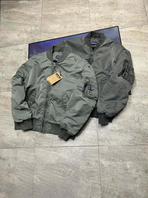 巴塔哥尼亚美式飞行员复古做旧水洗棒球服工装棉服外套 商品图0