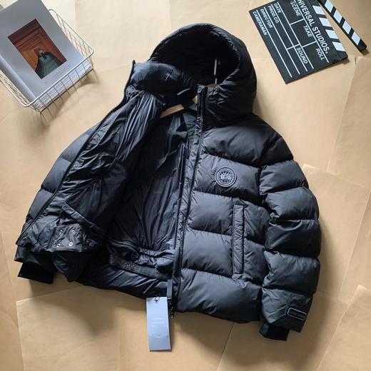 D122623防刮耐磨黑标情侣款连帽短款羽绒服 商品图1