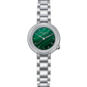 5060906330026 罗拉玫瑰LOLA ROSE 午逅小绿表大气钢带孔雀石石英表手表女生日礼物送女友生日礼物【无电】