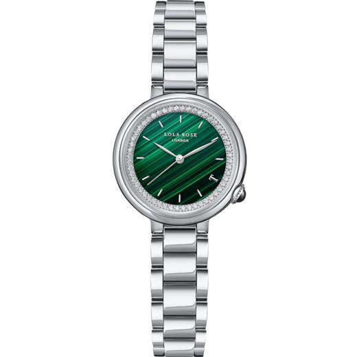 5060906330026 罗拉玫瑰LOLA ROSE 午逅小绿表大气钢带孔雀石石英表手表女生日礼物送女友生日礼物【无电】 商品图0