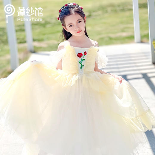 【非质量问题不退换】pureshare蓬纱馆 深圳时装周同款 玫瑰之约高定礼服裙 商品图3