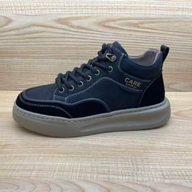 豪行2024年冬季新品时尚休闲真皮加绒高帮男棉鞋14427655