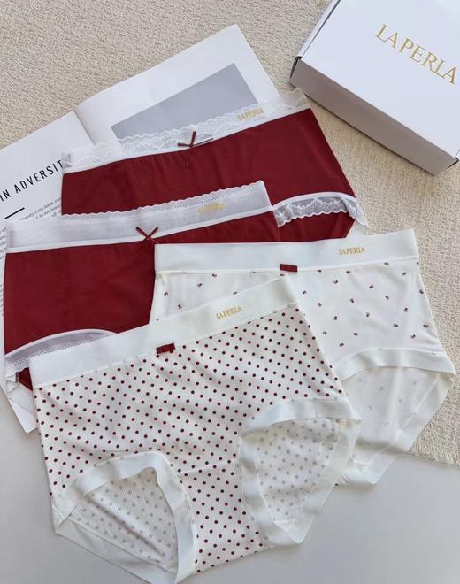 D122616秋冬新款红色系一盒四条装女士高品质内裤 商品图6