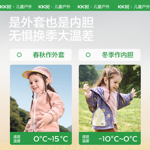 【KK树】小暖云抓绒衣（小童版）KQ25103 商品图3