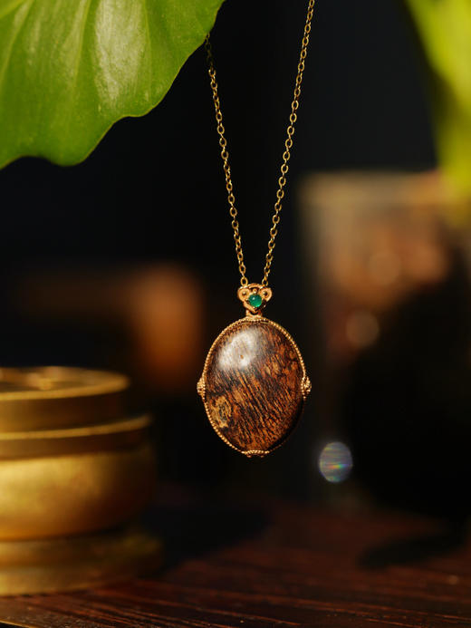 沉香素面吊坠 商品图0