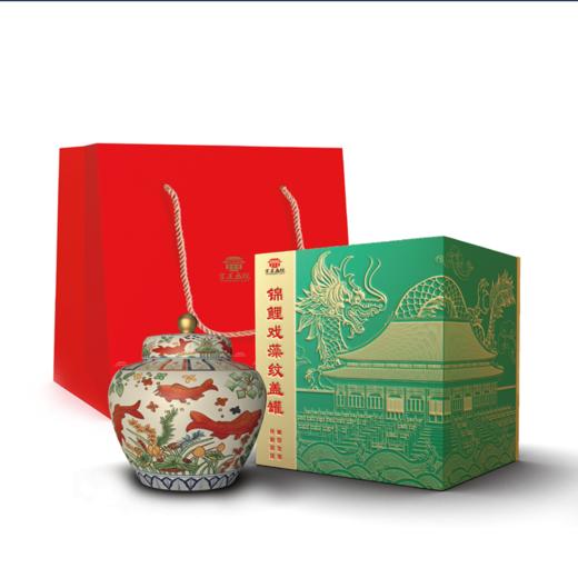 宫美画院 锦鲤戏藻纹盖罐 宫廷美学文创 瓷器 茶叶罐 国风好礼  商品图1