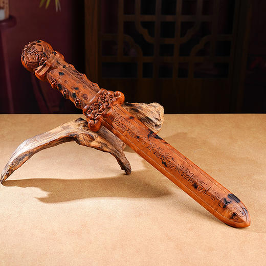 雷枣木创意景震剑摆件文创手把件客厅摆放工艺品文玩送礼 商品图5