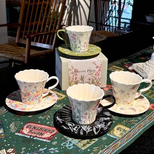 🥰新年送礼来点新花样，超美的咖啡杯碟套装走起😎茶具杯碟|生活中的精致感❤️【YOOHOPE繁花系列咖啡杯碟】复古文艺气息扑面而来🎋 商品图2