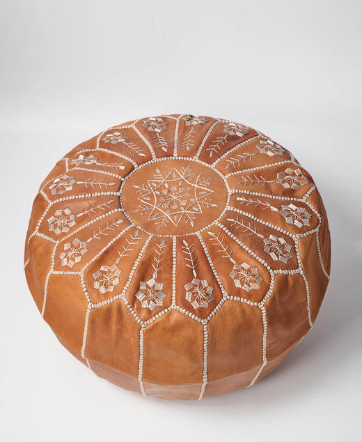 伽罗 JALO 摩洛哥进口手工制作圆形羊皮坐墩 商品图3