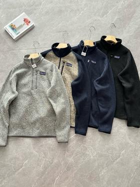 巴塔哥尼亚PATAGONIA 男款半拉链抓绒保暖套头卫衣
