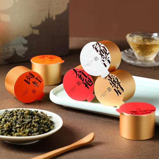 【东方茶韵】去寻特级大红袍乌龙茶肉桂金骏眉组合小罐装茶叶礼盒 商品图4
