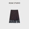 ROMI STUDIO“超细羊毛纱”纯手工刺绣蕾丝小开叉半身裙RWCSXX6642 商品缩略图3