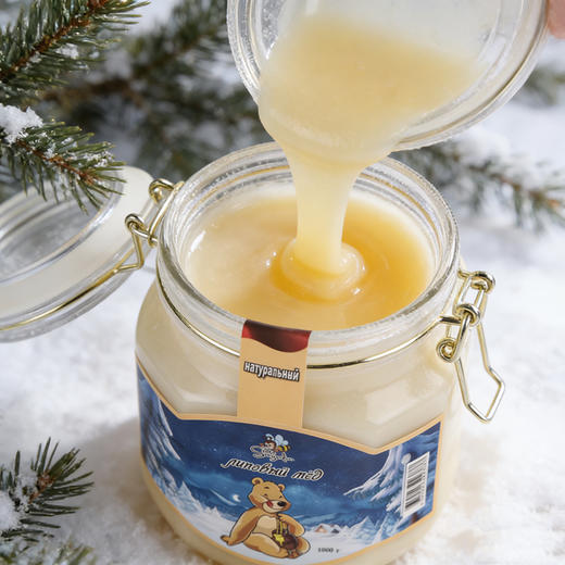 【春节预售：2.12号
-2.24号停发】疯抢中！！【俄罗斯原瓶进口椴树蜂蜜】天然原始森林 色泽透亮奶白 口感香甜软糯 甜而不腻 1000g*2罐装 商品图7