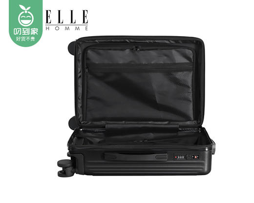 【快递发货】ELLE HOMME便捷拉杆箱EH3301（神秘黑）/1个（20寸） 商品图4