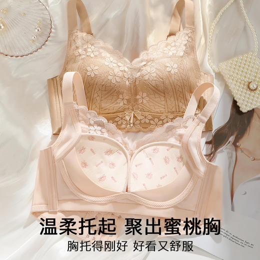 A2-【小胸聚拢升杯显大】小A秒变C聚拢防下垂收副乳调整型内衣文胸   月落星语/凝香秋燕 商品图10