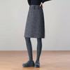 「自」全新升级【铂金会员146/天猫199/差价53】(13227)洛诗琳极简风毛呢半身裙2025冬新款高腰显瘦通勤包臀中裙 商品缩略图1