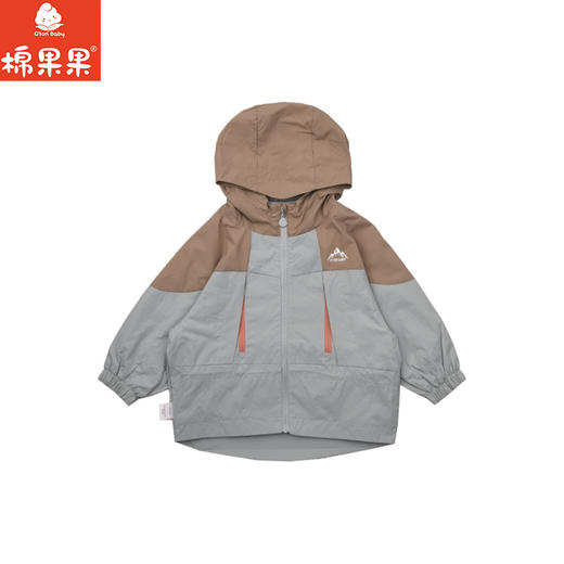 棉果果春季新品男童涤丝纺纯棉内里拼色洋气连帽风衣M112100326149 商品图2