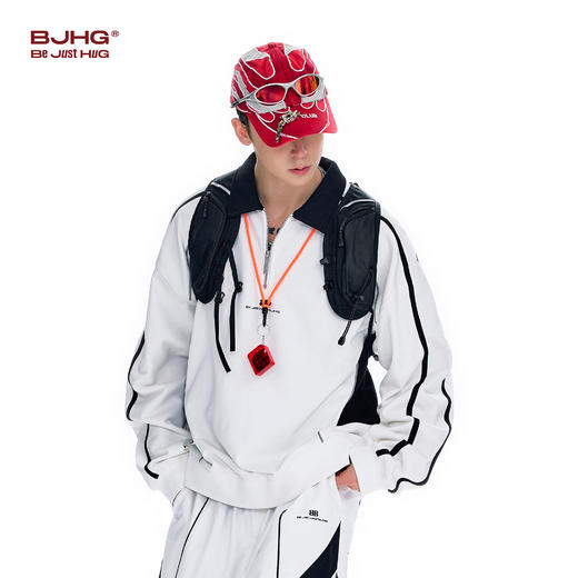 BJHG不计后果polo领美式卫衣男款运动春季新款撞色重磅针织上衣女 商品图3