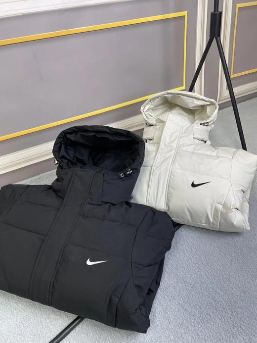 D122611精典简约基础款印花长款连帽羽绒服男女同款 商品图7