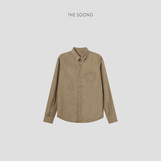 THESOONG26s早春新款经典棉质百搭挺括感翻领衬衫外套HBCS7274 商品图0